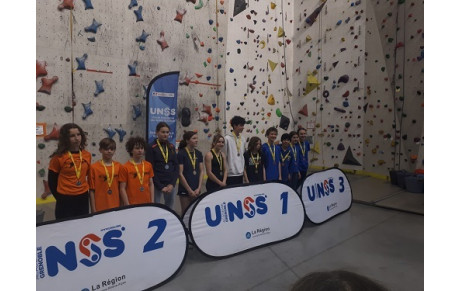 Podium Départemental et Académique en Escalade